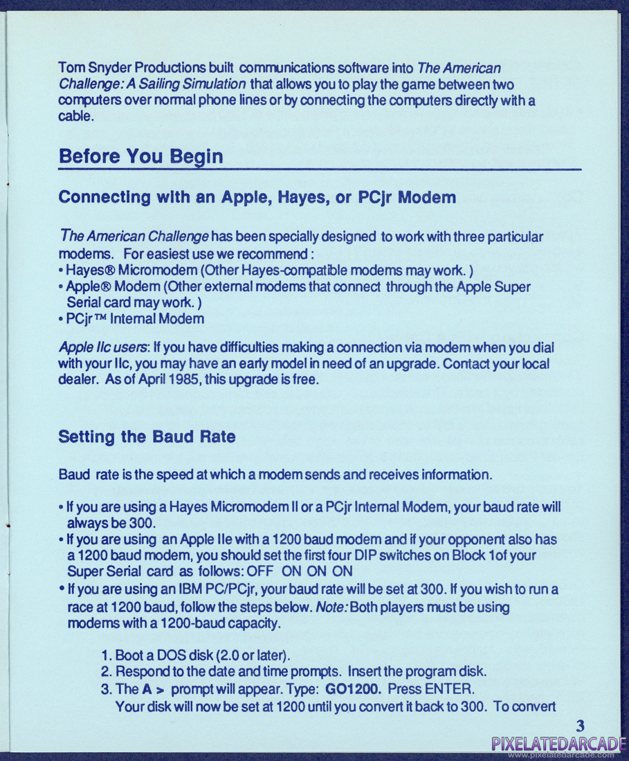 The American Challenge: A Sailing Simulation: Making The Two-Computer Connection - Page 3