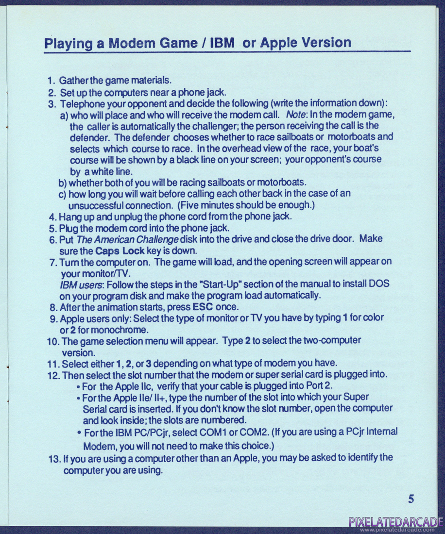 The American Challenge: A Sailing Simulation: Making The Two-Computer Connection - Page 5