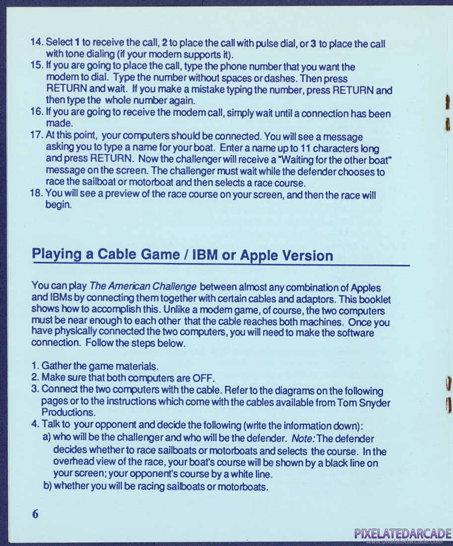 The American Challenge: A Sailing Simulation: Making The Two-Computer Connection - Page 6