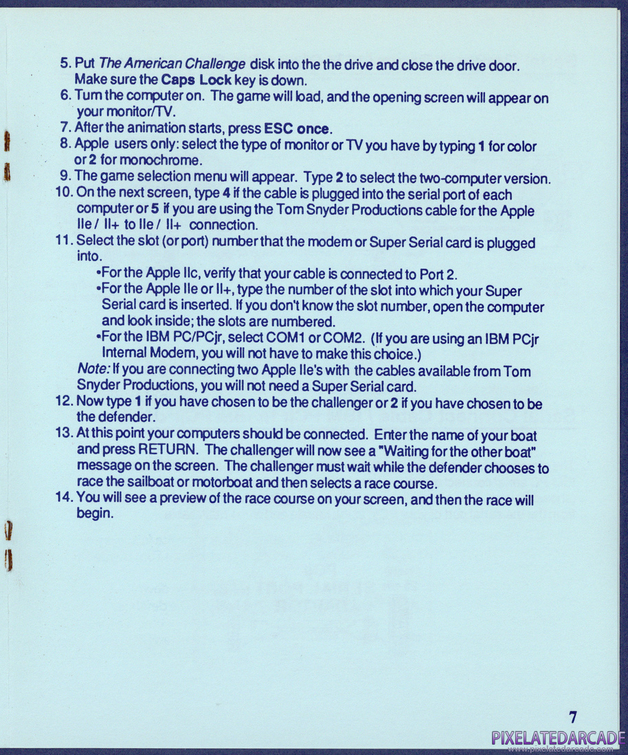 The American Challenge: A Sailing Simulation: Making The Two-Computer Connection - Page 7