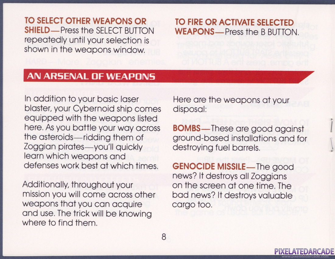 Cybernoid: The Fighting Machine: Instruction Manual - Page 8