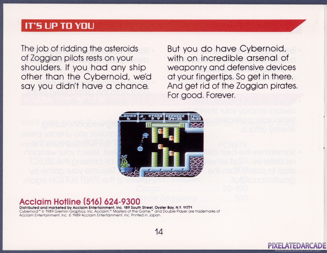 Cybernoid: The Fighting Machine: Instruction Manual - Page 14