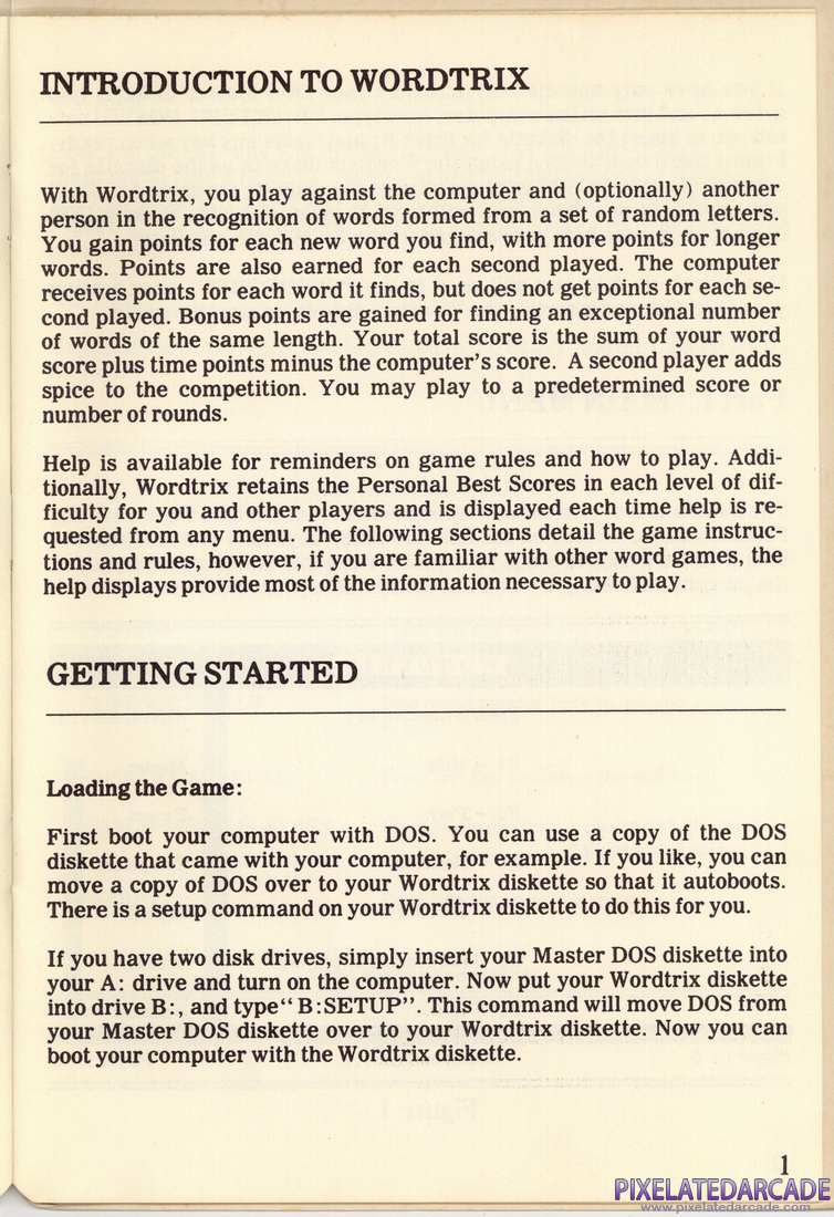 Wordtrix: Instruction Manual - Page 1