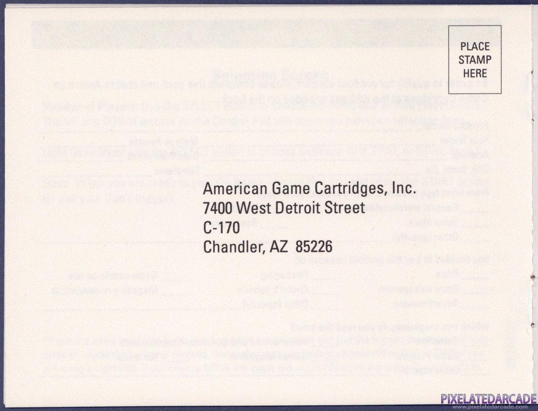 Chiller: Instruction Manual - Registration Card Page 2