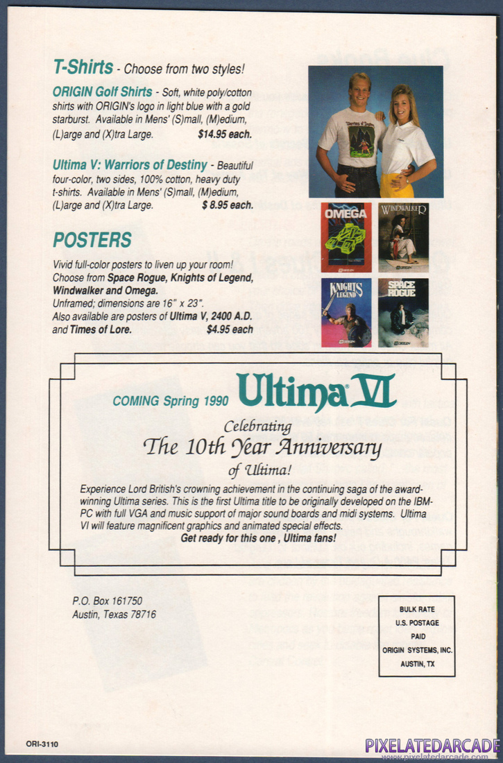 ORIGIN Systems, Inc.: 1990 Product Catalog - Page 16