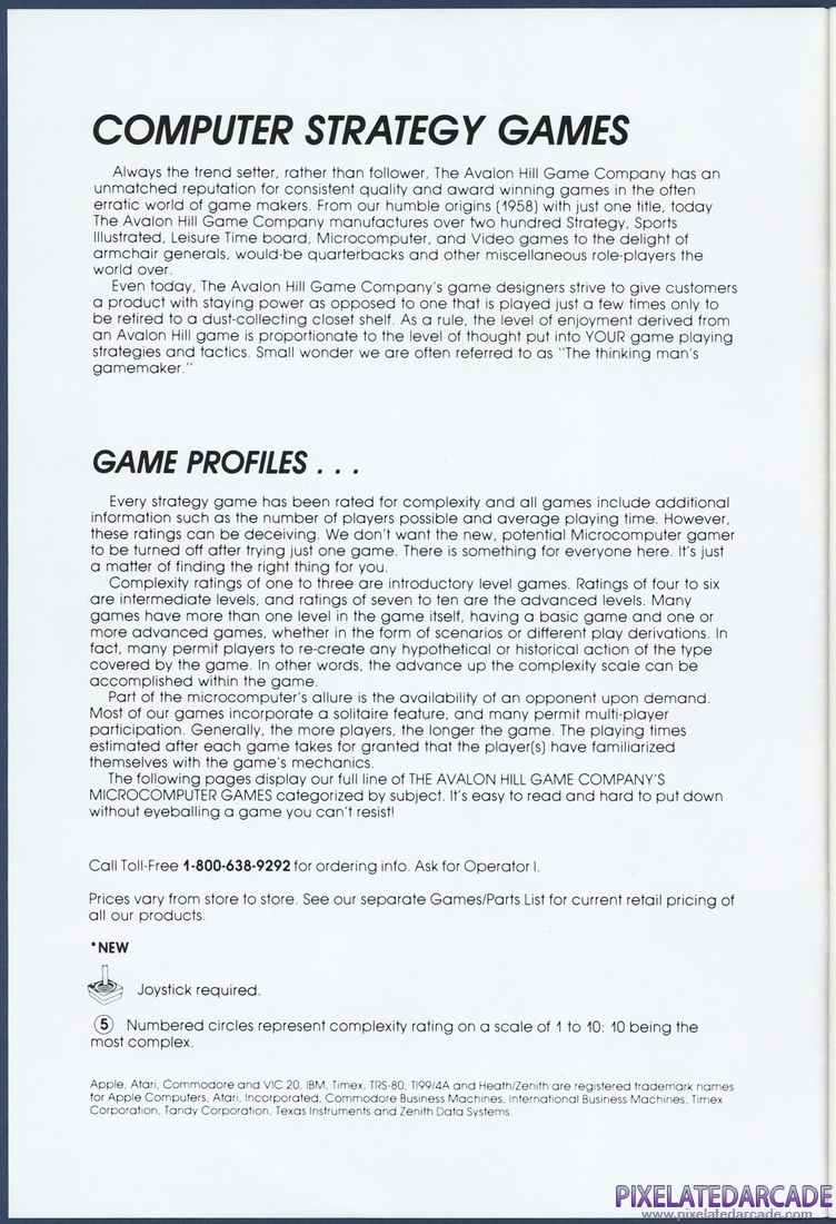 The Avalon Hill Game Company: 1985 Product Catalog - Page 2
