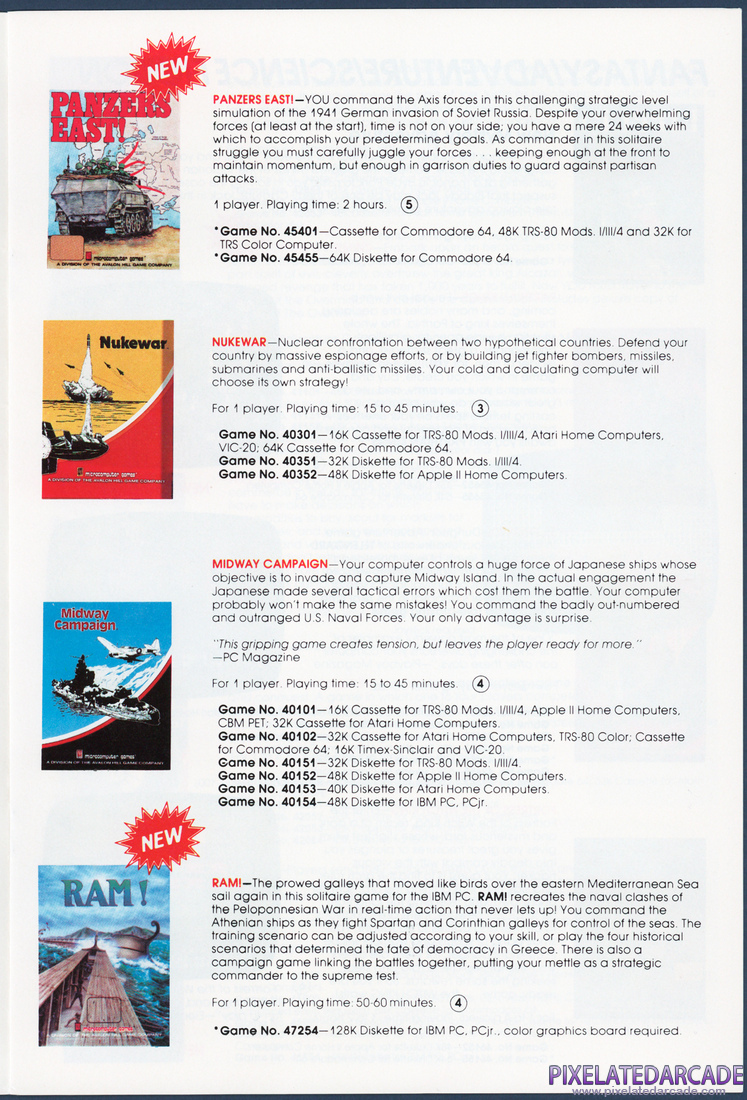The Avalon Hill Game Company: 1985 Product Catalog - Page 7