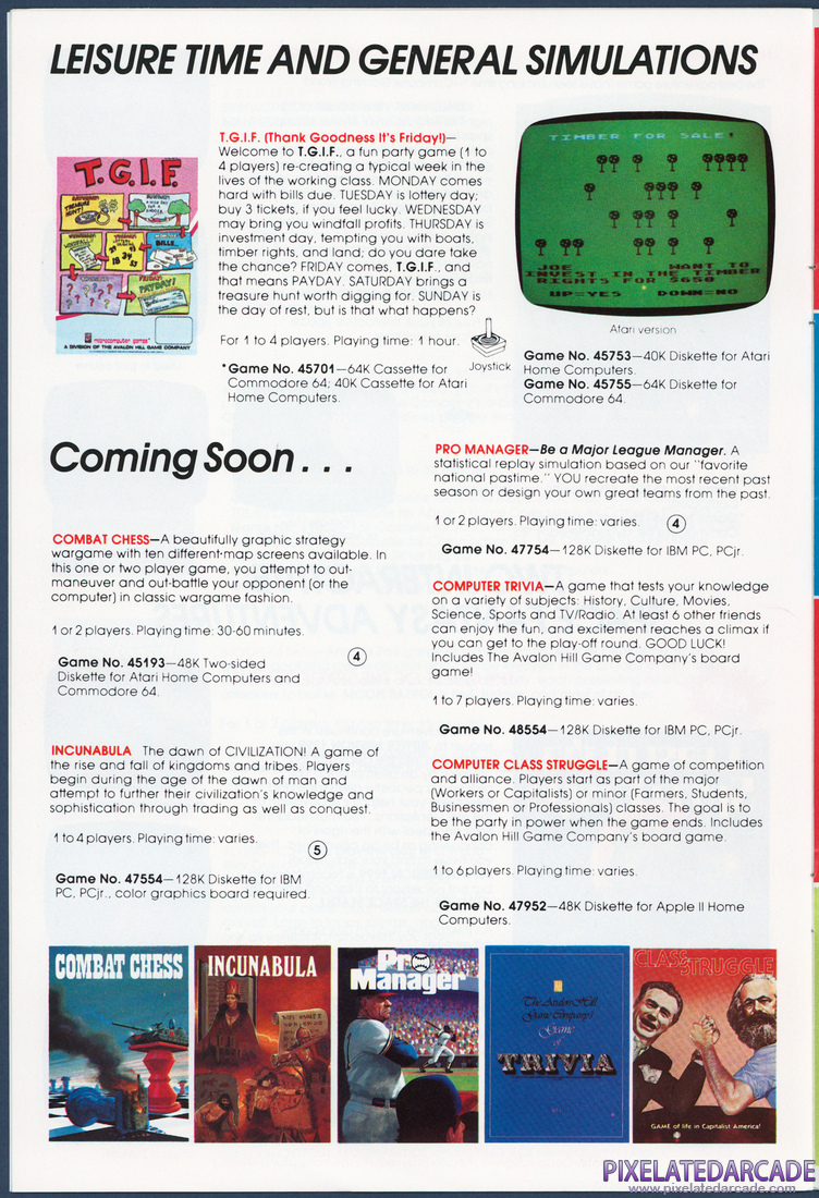 The Avalon Hill Game Company: 1985 Product Catalog - Page 14