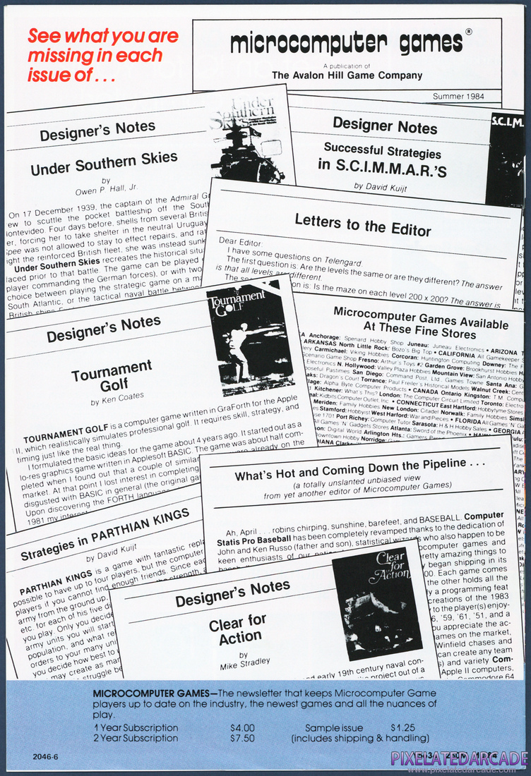 The Avalon Hill Game Company: 1985 Product Catalog - Page 16