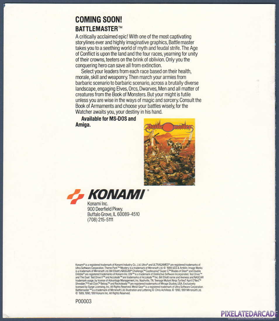 Konami, Inc.: 1991 Product Catalog - Page 9