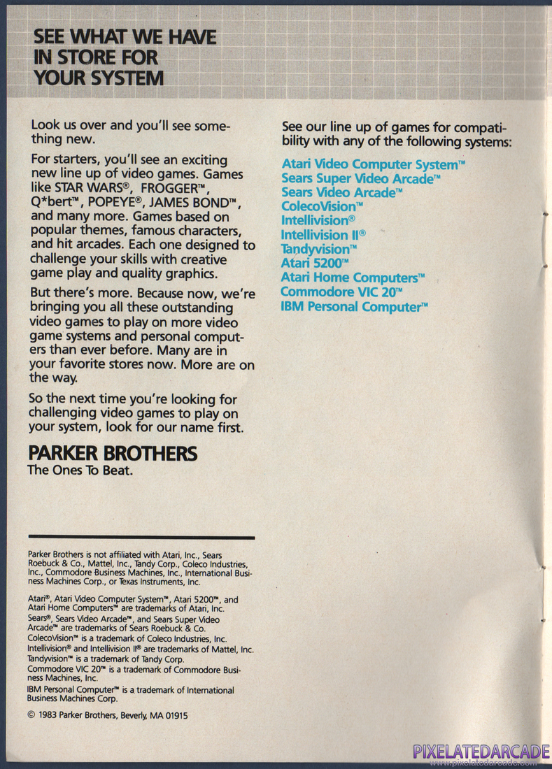 Parker Brothers: 1983 Product Catalog - Page 2