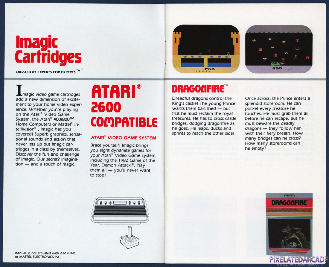 Imagic: 1982 Product Catalog for Mattel and Atari Systems - Page 2