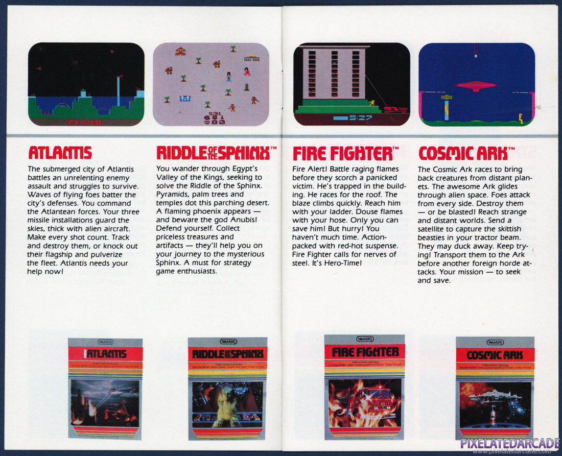 Imagic: 1982 Product Catalog for Mattel and Atari Systems - Page 3