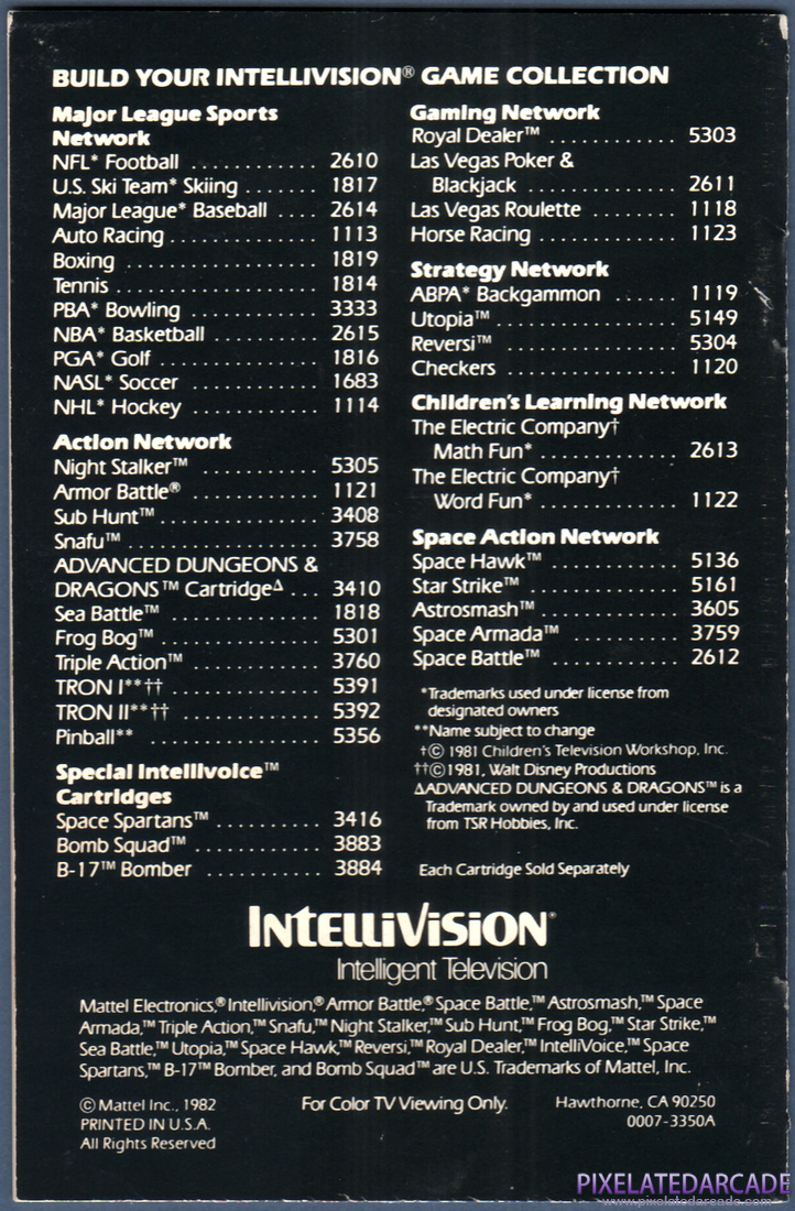 Mattel Electronics: 1982 Product Catalog - Page 21