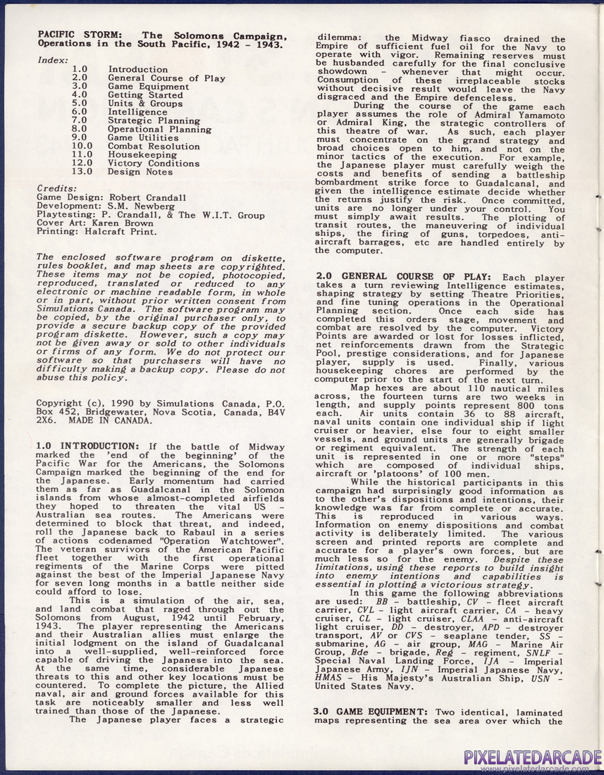 Pacific Storm: The Solomon's Campaign - Operations in the South Pacific, 1942-1943: Instruction Manual - Page 2