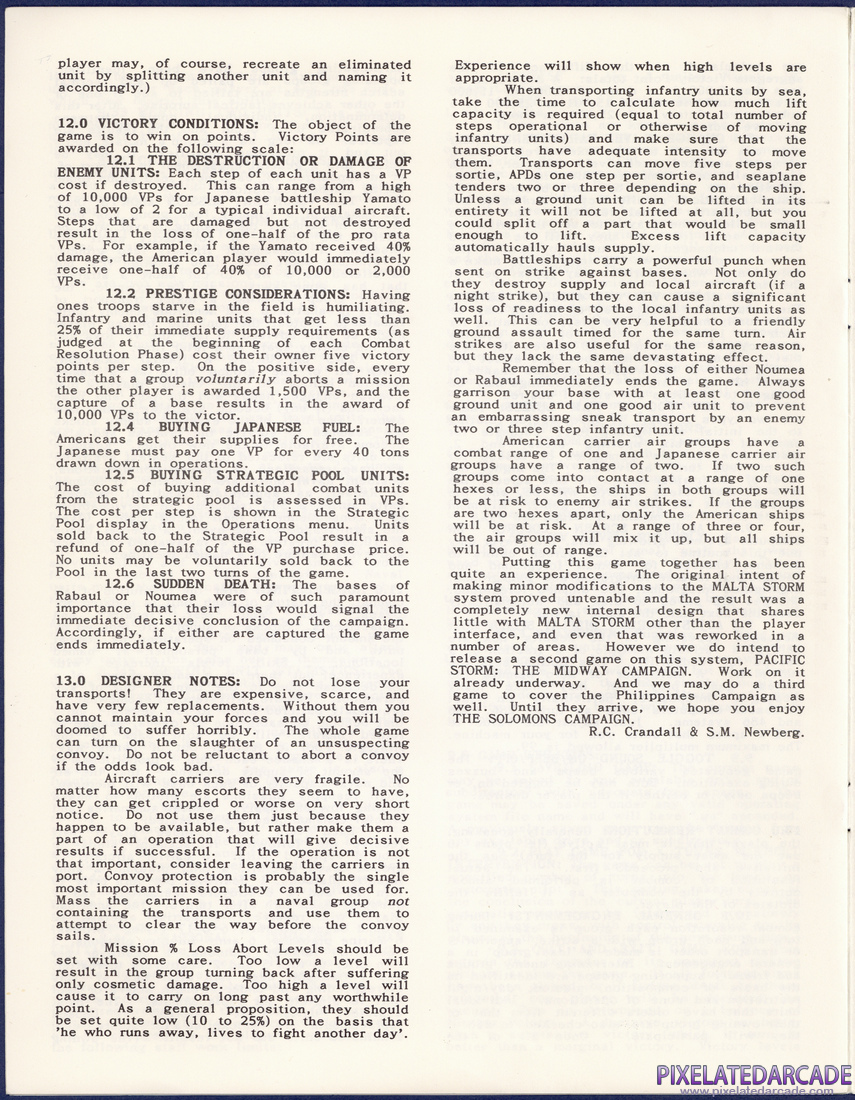 Pacific Storm: The Solomon's Campaign - Operations in the South Pacific, 1942-1943: Instruction Manual - Page 10