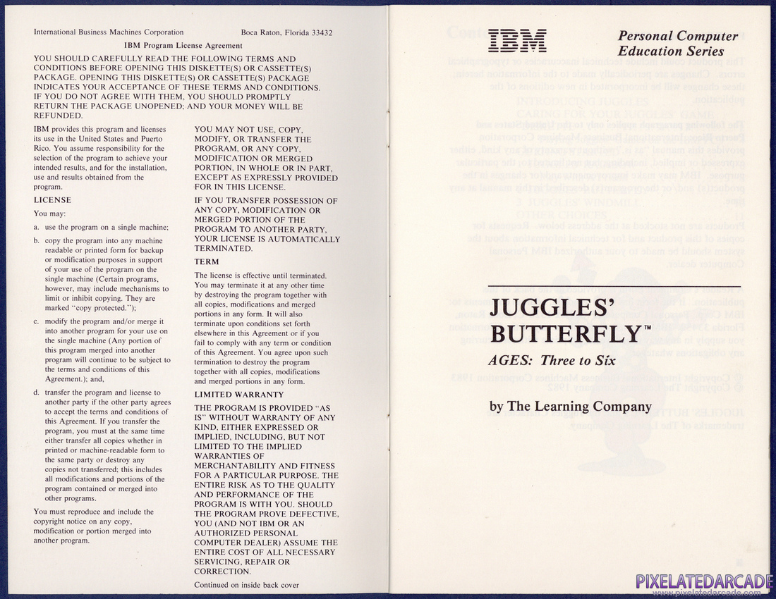 Juggles' Butterfly: Instruction Manual - Page 2