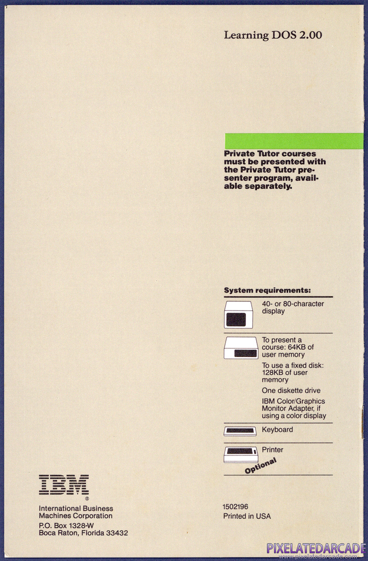 Learning DOS 2.00: Instruction Manual - Page 20