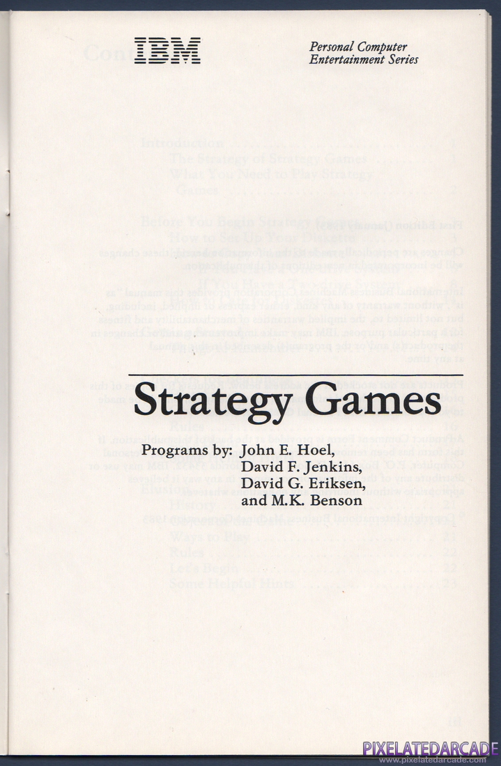Strategy Games: Instruction Manual - Page 3