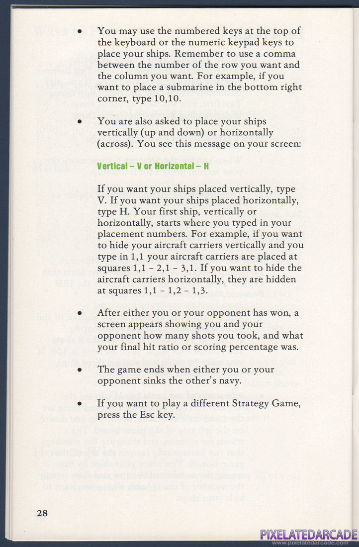 Strategy Games: Instruction Manual - Page 34