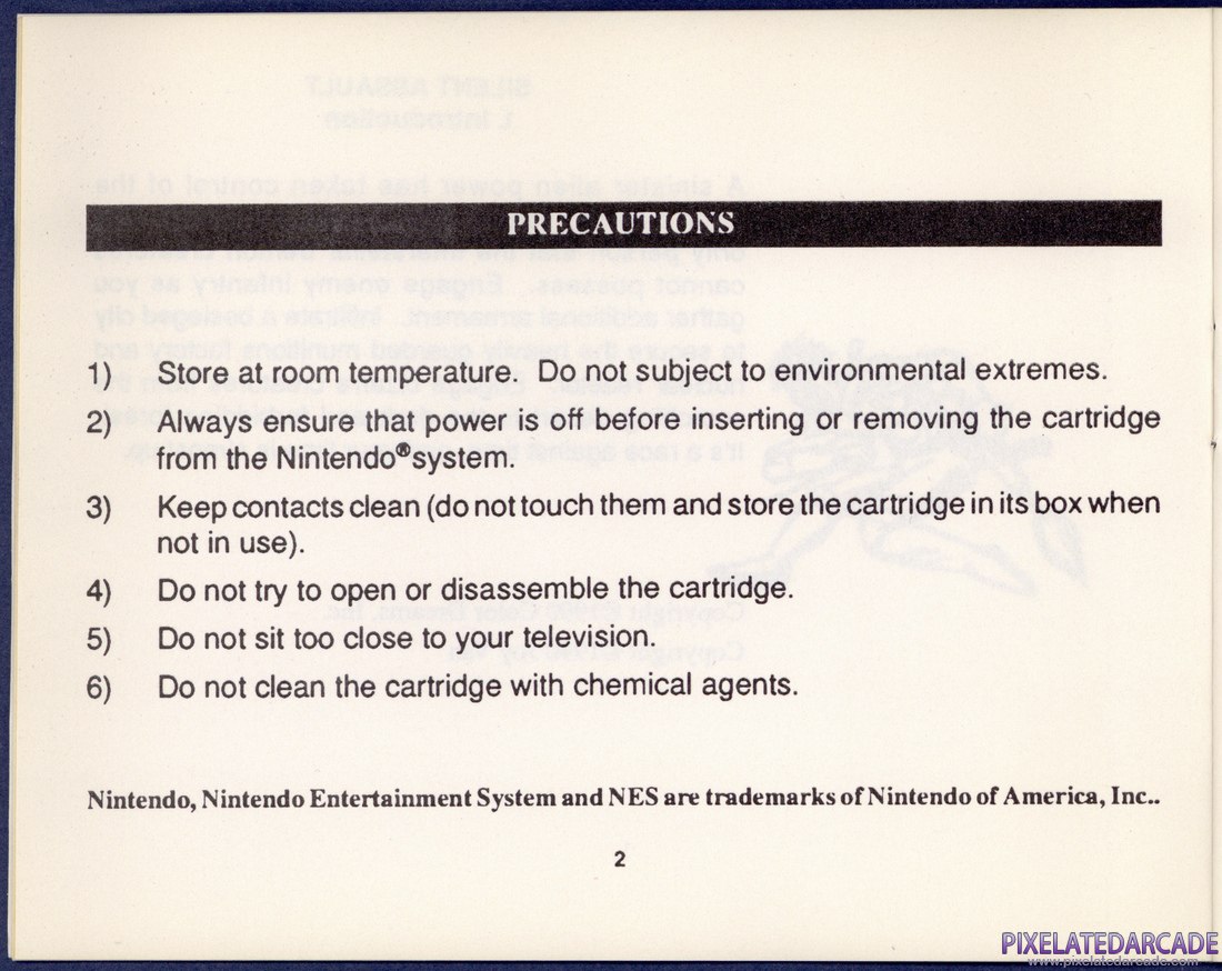 Silent Assault: Instruction Manual - Page 4