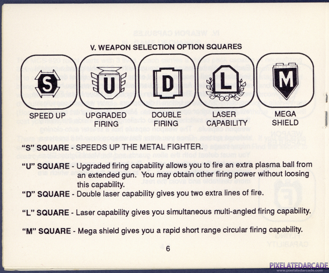 Metal Fighter: Instruction Manual - Page 6