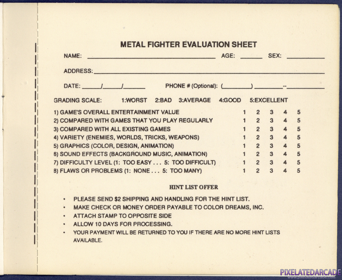 Metal Fighter: Instruction Manual - Page 13