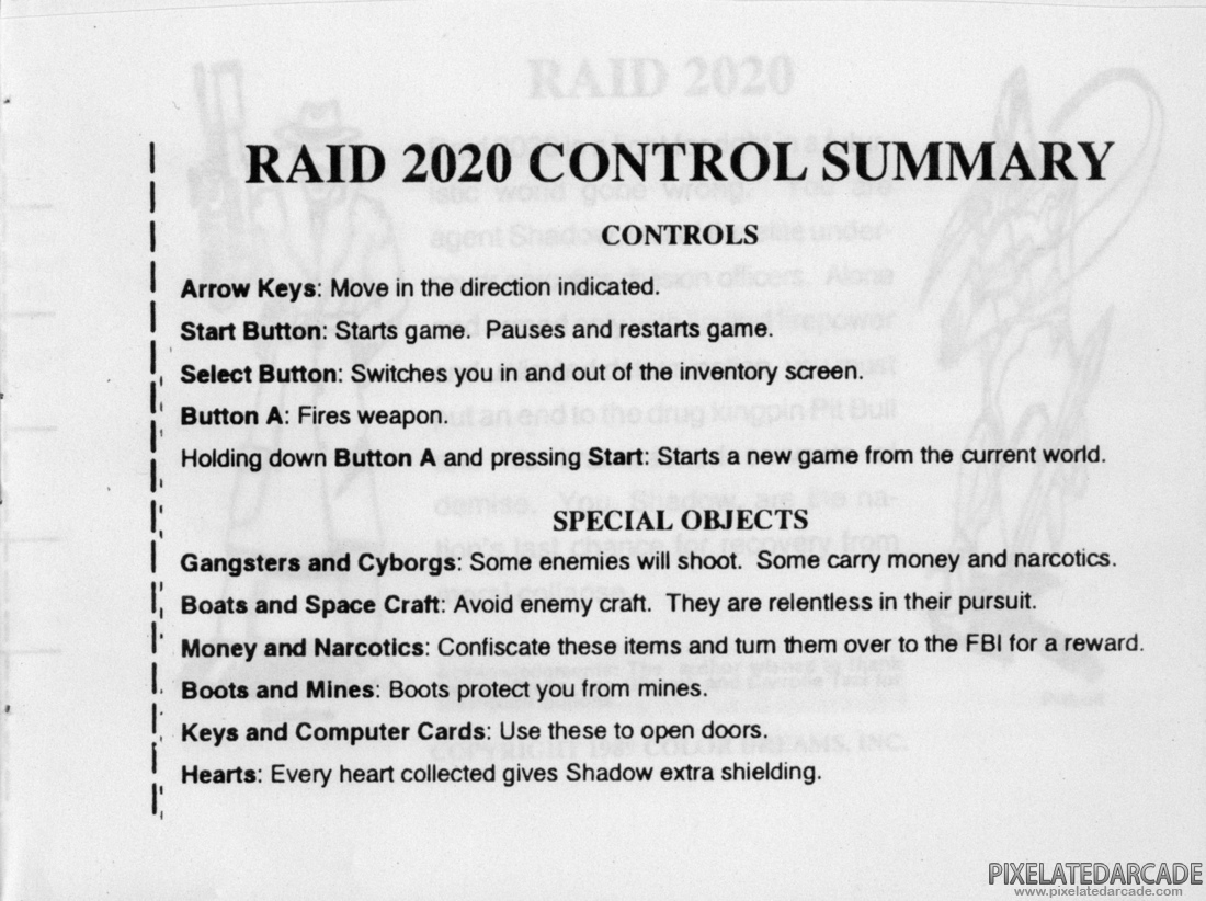 Raid 2020: Instruction Manual - Page 2