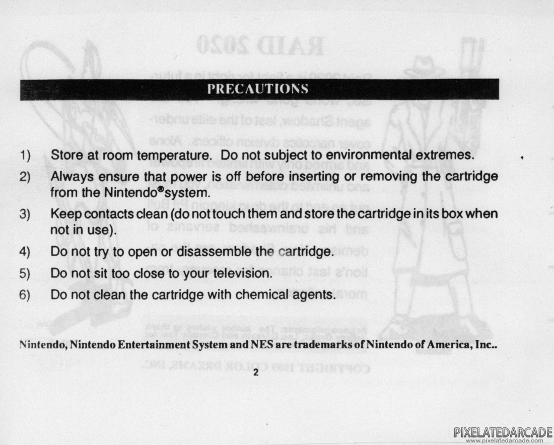 Raid 2020: Instruction Manual - Page 4
