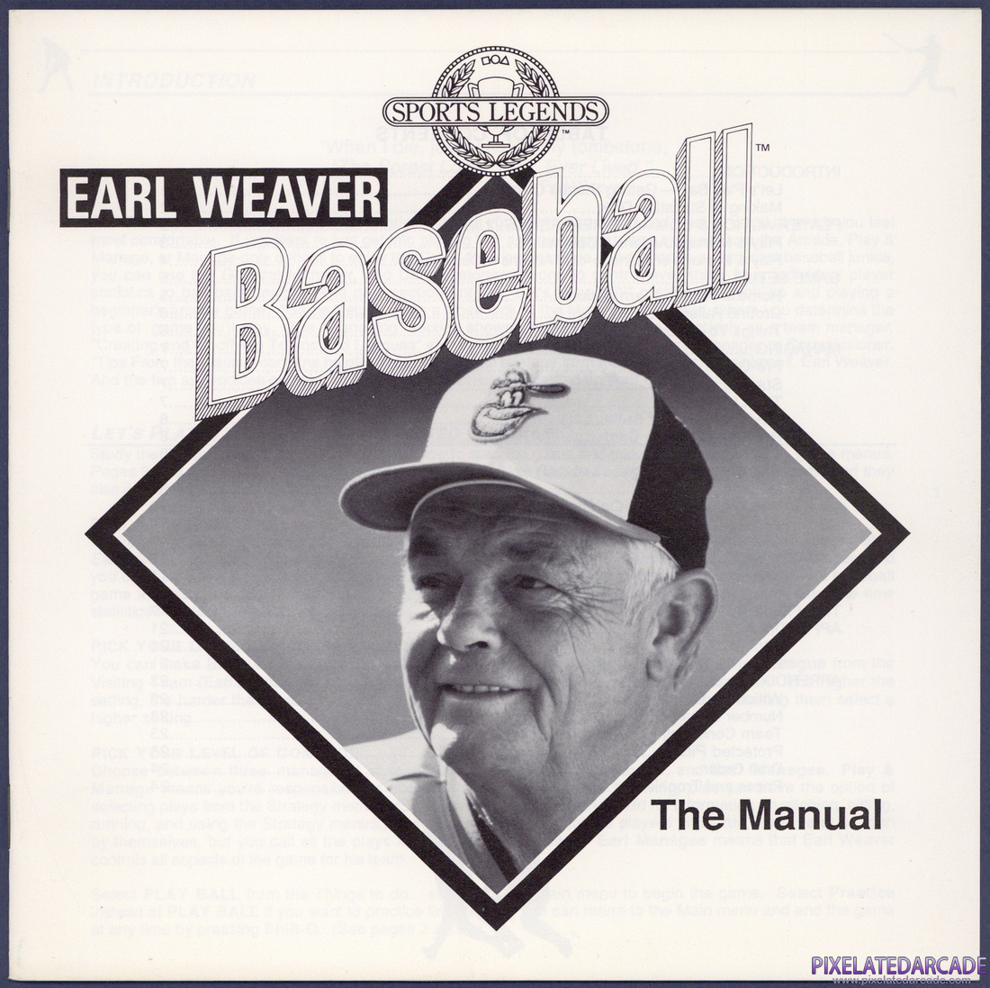 Earl Weaver Baseball: Instruction Manual - Front Cover