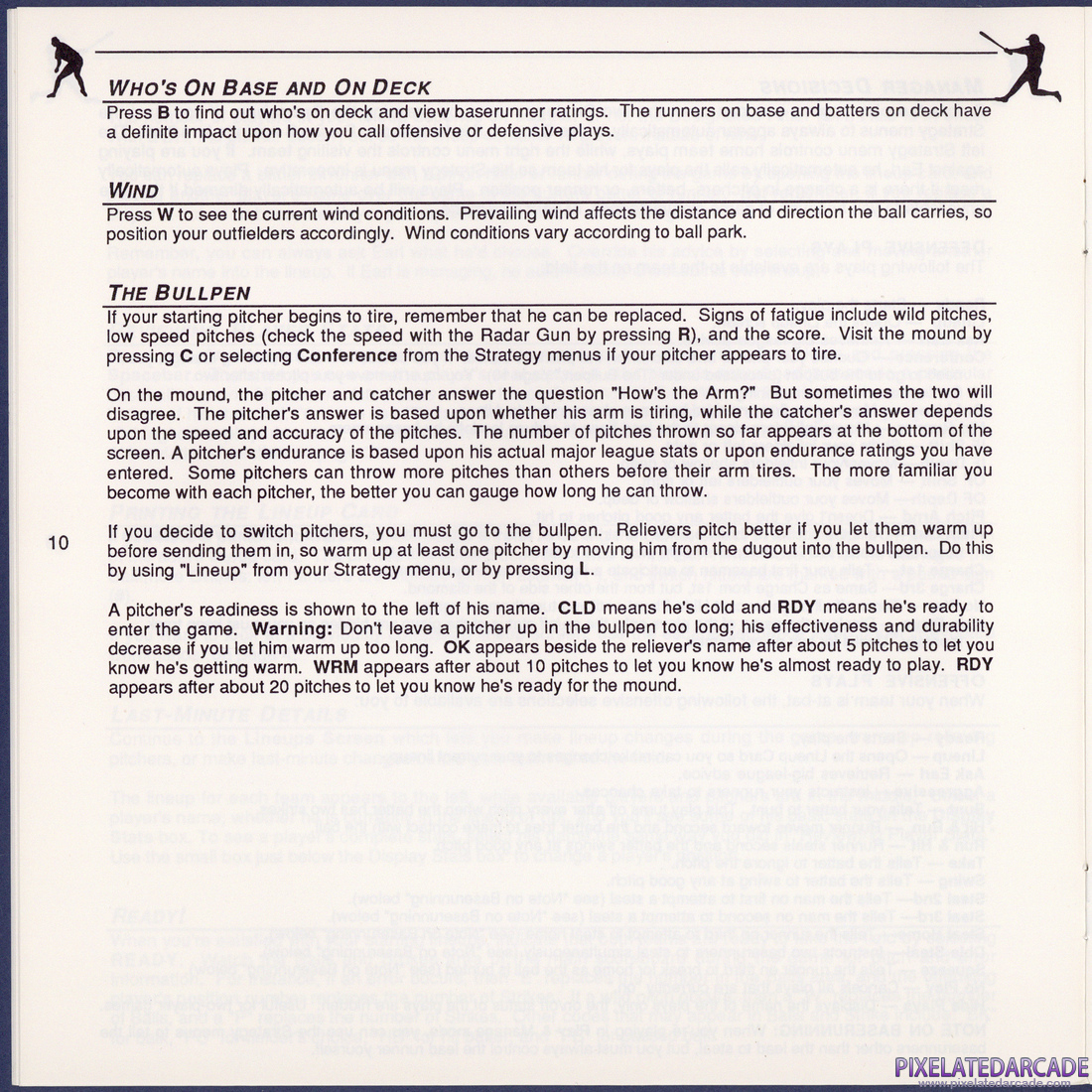 Earl Weaver Baseball: Instruction Manual - Page 10
