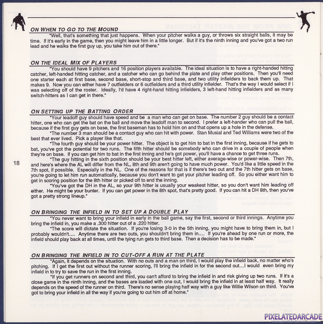 Earl Weaver Baseball: Instruction Manual - Page 18
