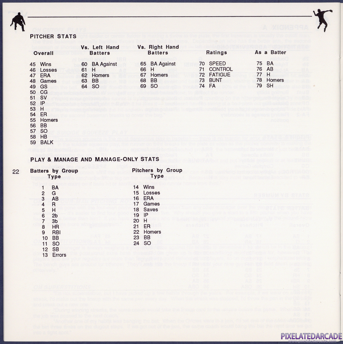 Earl Weaver Baseball: Instruction Manual - Page 22