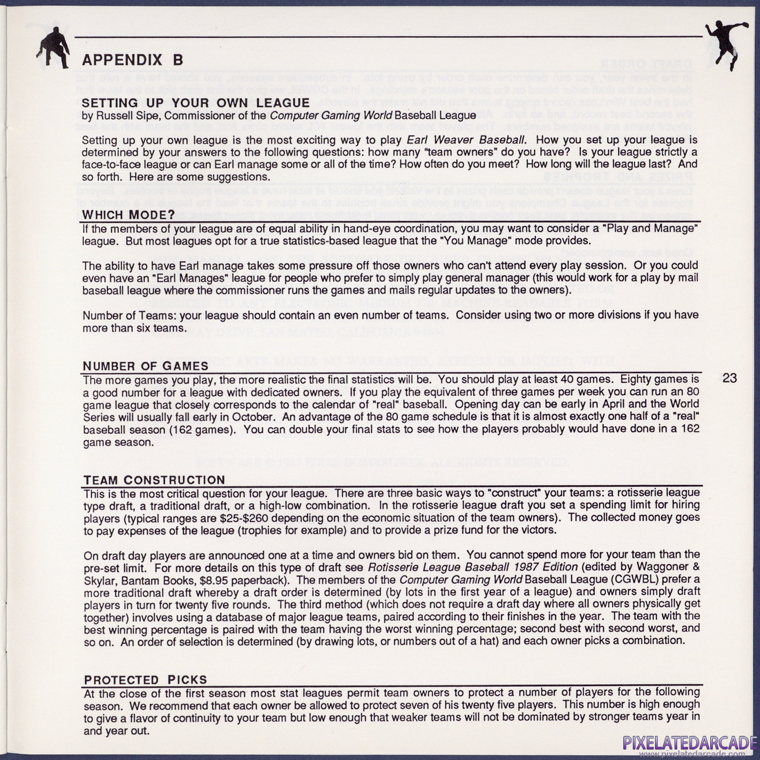 Earl Weaver Baseball: Instruction Manual - Page 23