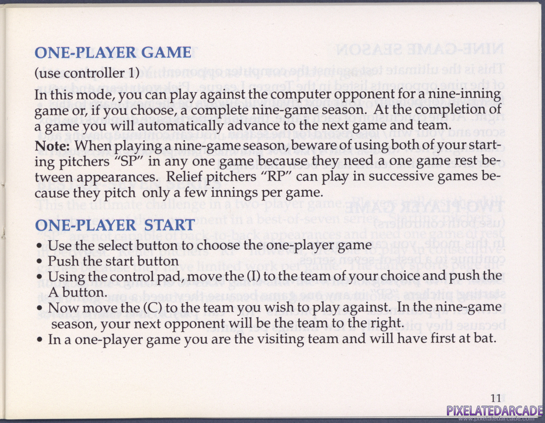 R.B.I. Baseball: Instruction Manual - Page 16