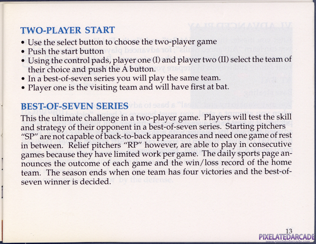 R.B.I. Baseball: Instruction Manual - Page 18