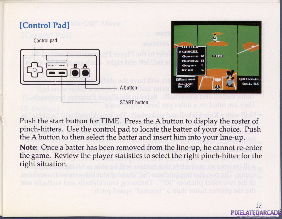 R.B.I. Baseball: Instruction Manual - Page 22