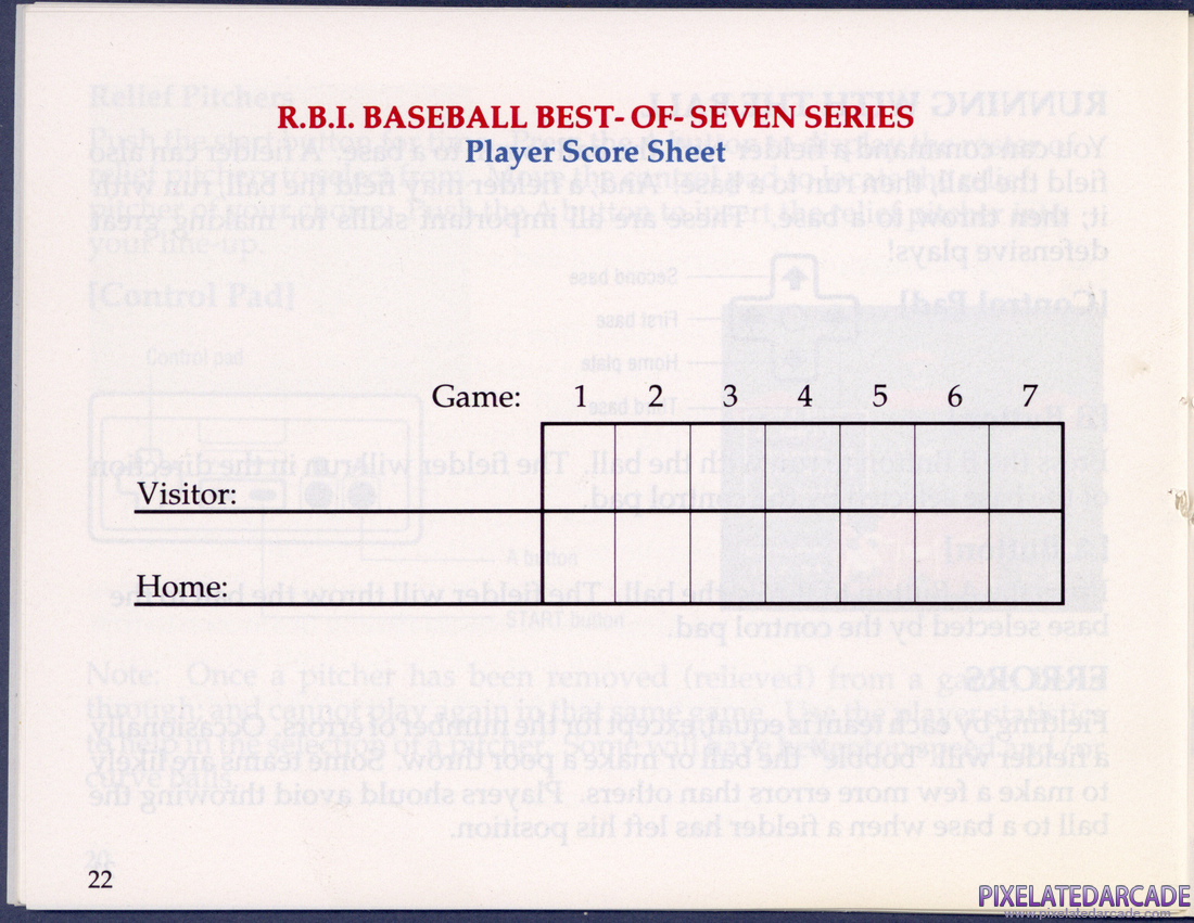 R.B.I. Baseball: Instruction Manual - Page 27