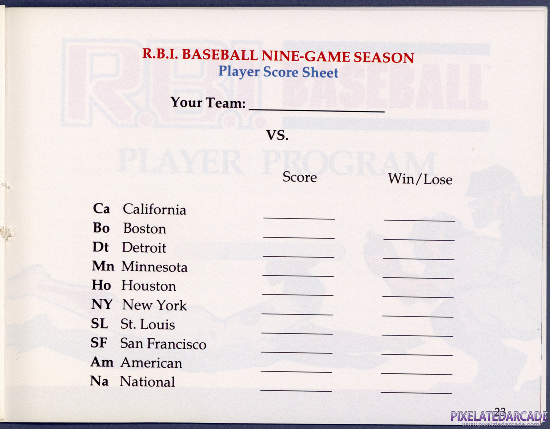 R.B.I. Baseball: Instruction Manual - Page 28