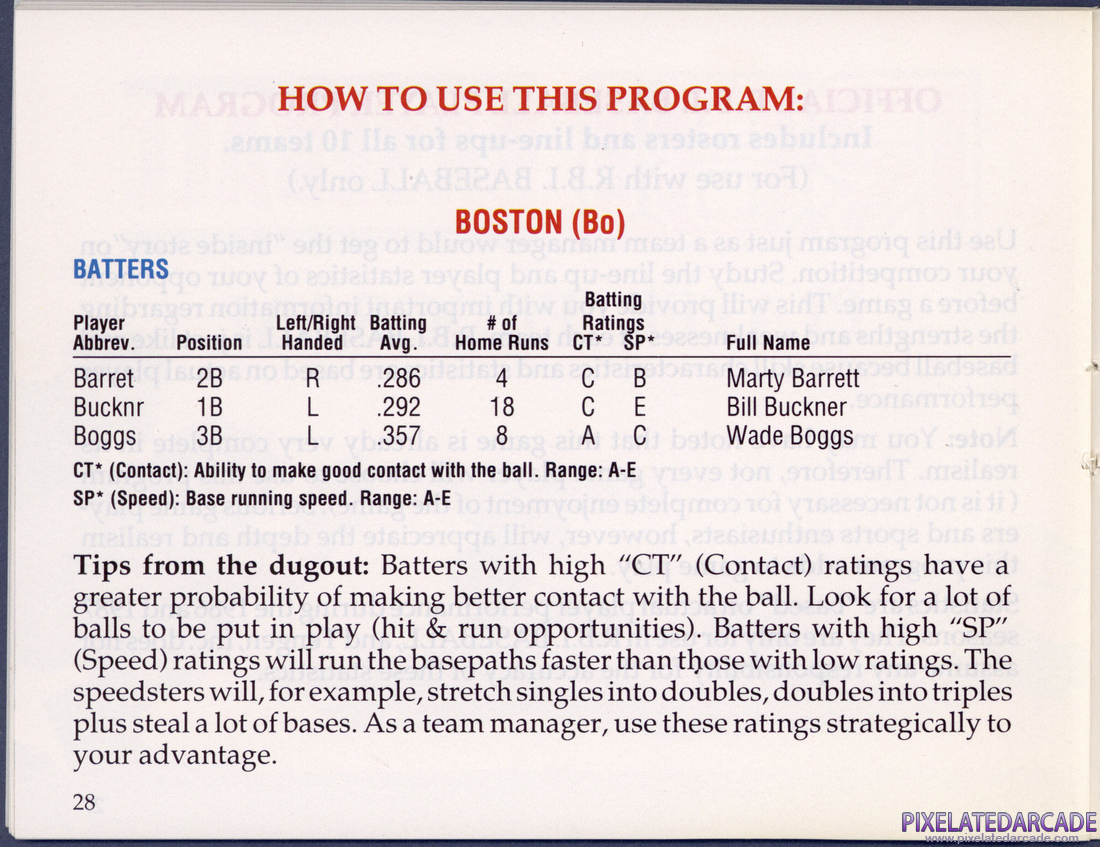 R.B.I. Baseball: Instruction Manual - Page 31