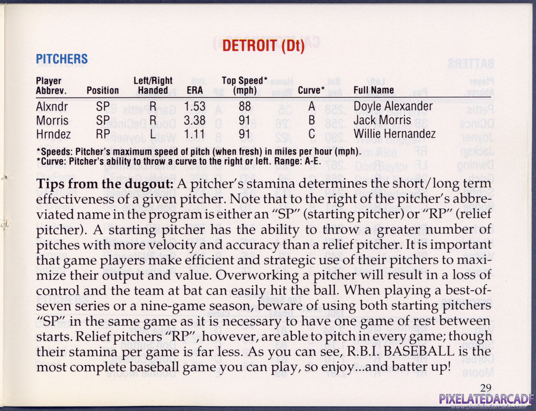 R.B.I. Baseball: Instruction Manual - Page 32