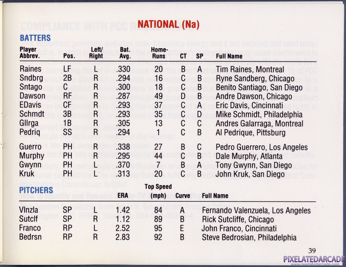 R.B.I. Baseball: Instruction Manual - Page 42
