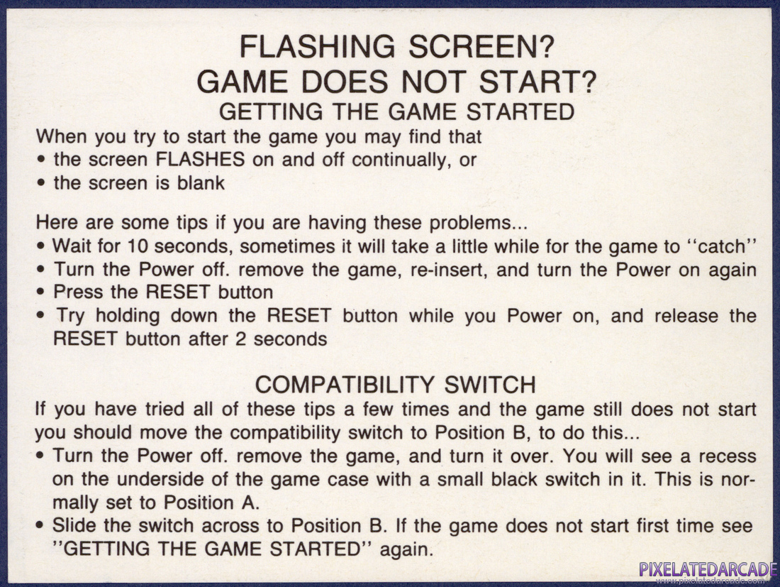 Micro Machines: Instruction Manual - Addendum