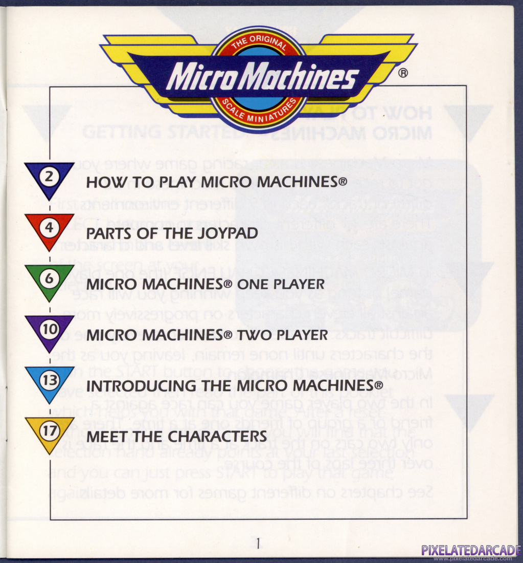 Micro Machines: Instruction Manual - Page 1