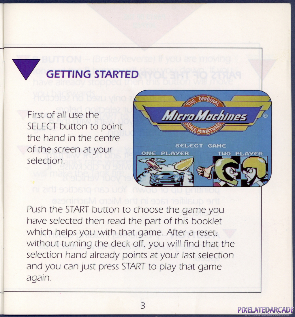 Micro Machines: Instruction Manual - Page 3