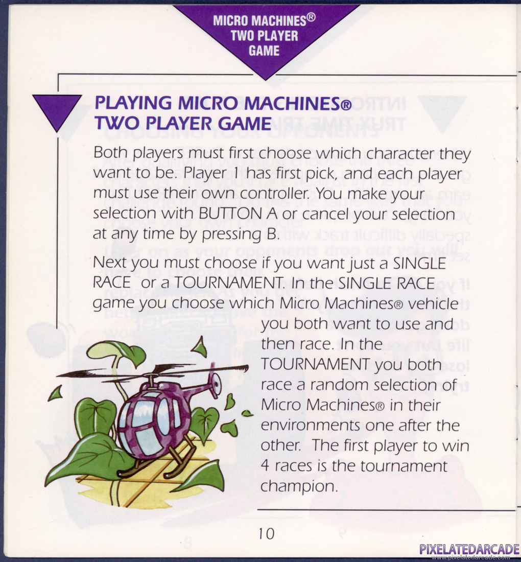 Micro Machines: Instruction Manual - Page 10