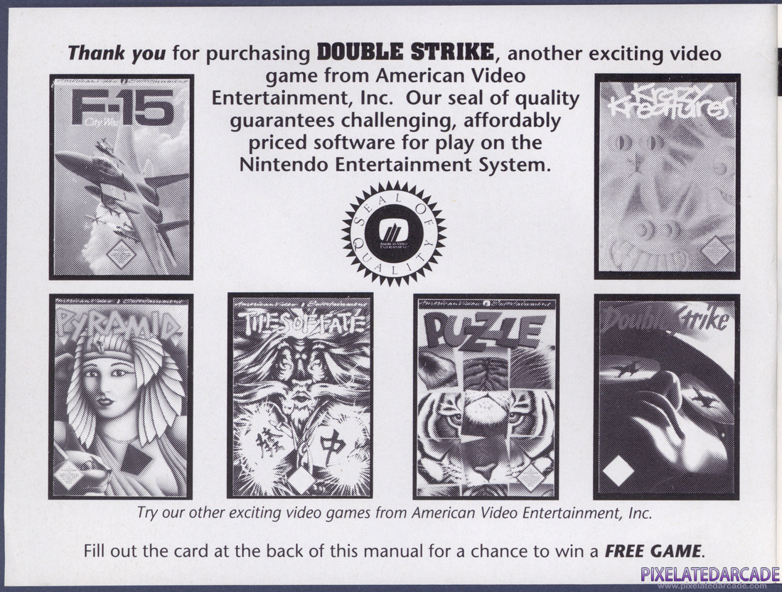 Double Strike: Instruction Manual - Page 2
