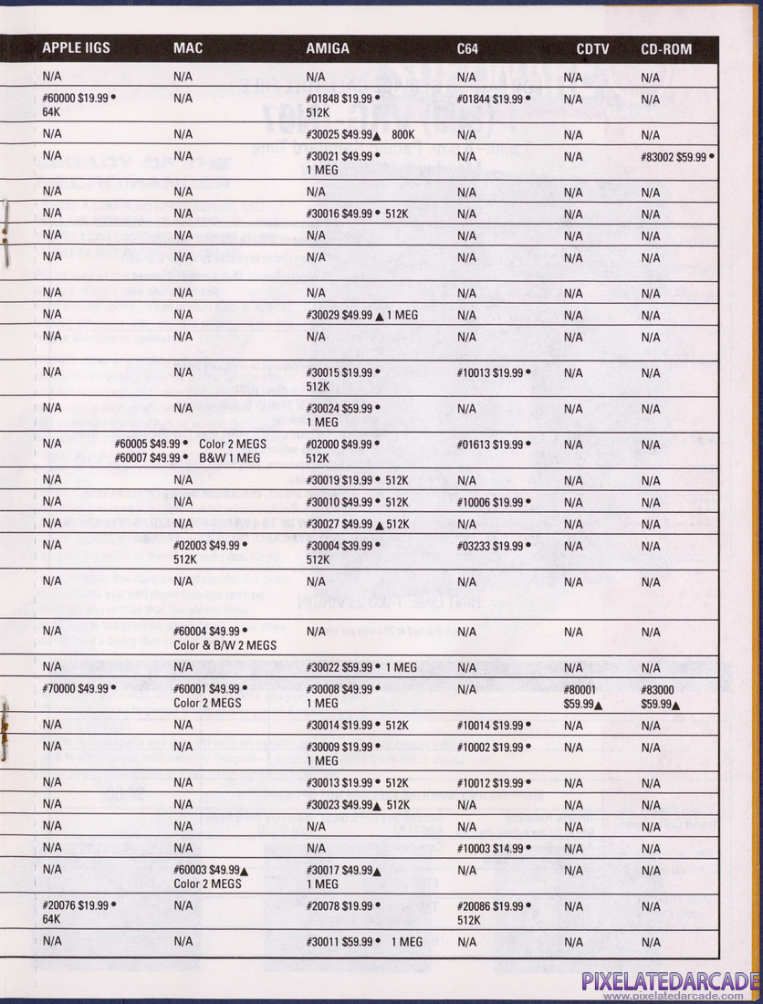 Virgin Games, Inc.: 1992 Product Catalog - Insert Page 3