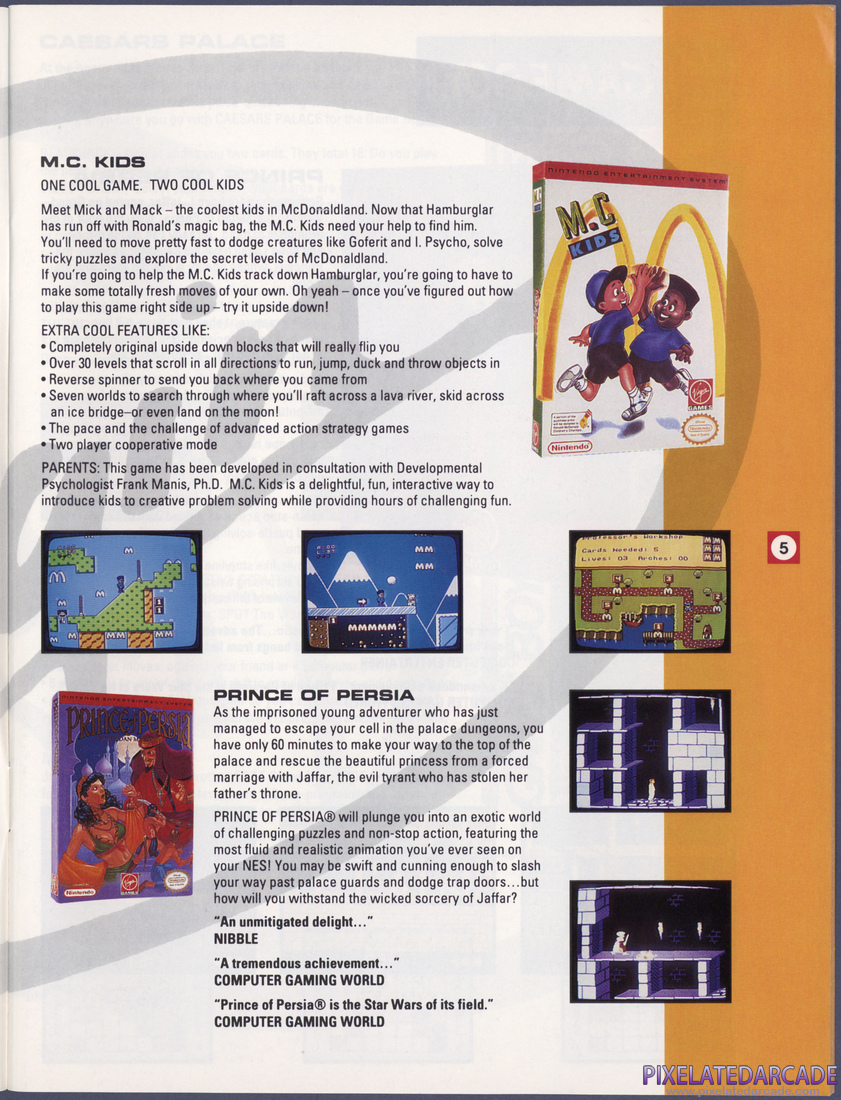 Virgin Games, Inc.: 1992 Product Catalog - Page 5