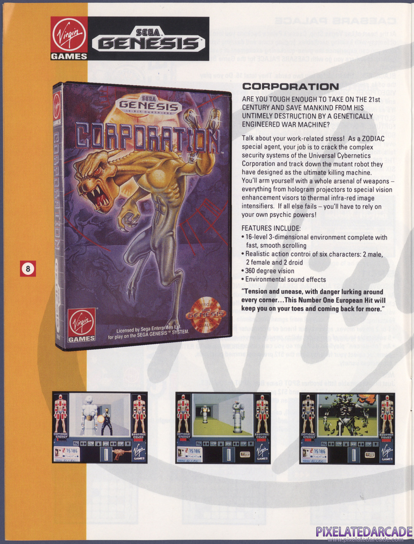 Virgin Games, Inc.: 1992 Product Catalog - Page 8